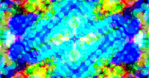 Multicolor Bubbles Dot Pattern Symmetric Stock Illustration