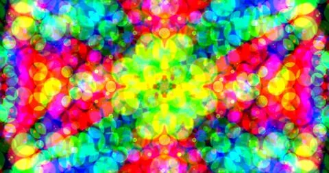 Multicolor Bubbles Dot Pattern Symmetric Illustrazione stock