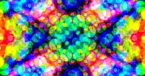 Multicolor Bubbles Dot Pattern Symmetric Stock Illustration