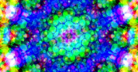 Multicolor Bubbles Dot Pattern Symmetric Stock Illustration