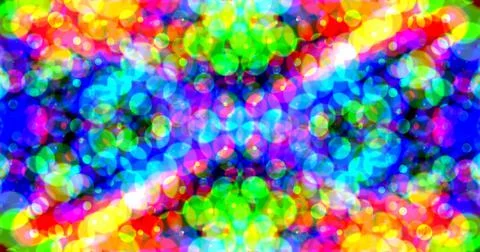 Multicolor Bubbles Dot Pattern Symmetric Stock Illustration