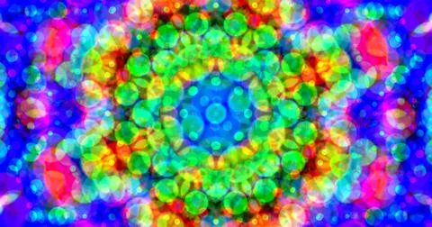 Multicolor Bubbles Dot Pattern Symmetric Illustrazione stock