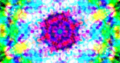 Multicolor Bubbles Dot Pattern Symmetric Illustrazione stock