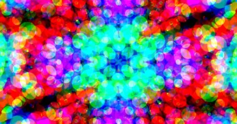 Multicolor Bubbles Dot Pattern Symmetric Stock Illustration