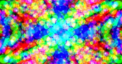 Multicolor Bubbles Dot Pattern Symmetric Illustrazione stock