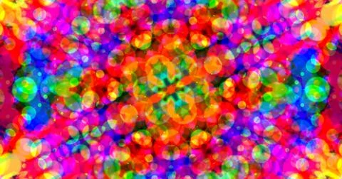 Multicolor Bubbles Dot Pattern Symmetric Stock Illustration