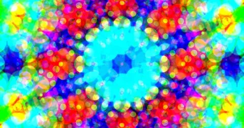 Multicolor Bubbles Dot Pattern Symmetric Illustrazione stock