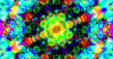 Multicolor Bubbles Dot Pattern Symmetric Stock Illustration