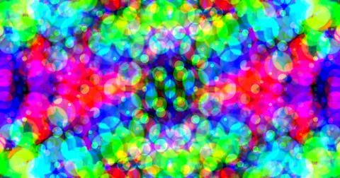 Multicolor Bubbles Dot Pattern Symmetric Stock Illustration