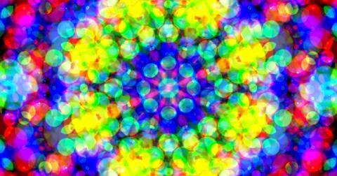 Multicolor Bubbles Dot Pattern Symmetric Stock Illustration