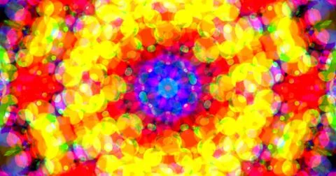 Multicolor Bubbles Dot Pattern Symmetric Illustrazione stock