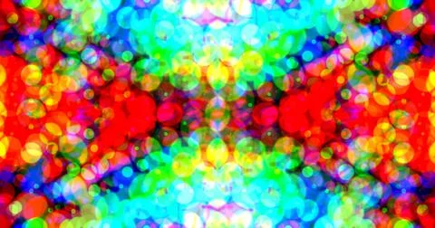 Multicolor Bubbles Dot Pattern Symmetric Stock Illustration