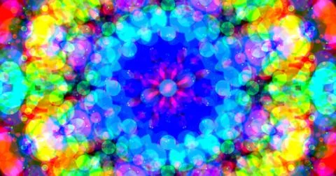 Multicolor Bubbles Dot Pattern Symmetric Illustrazione stock