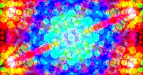 Multicolor Bubbles Dot Pattern Symmetric Pop Art Stock Illustration