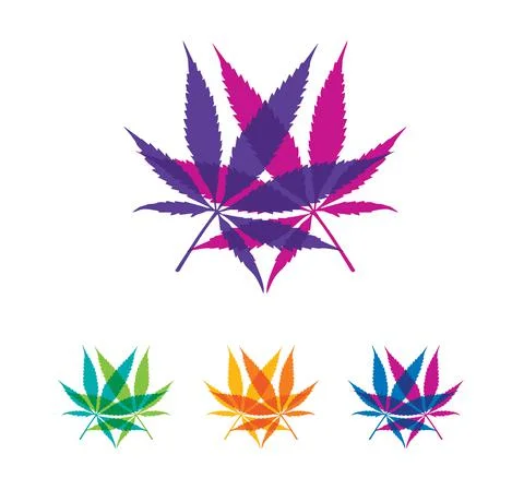 Multicolor Cannabis Vector Sign Stock-Illustration