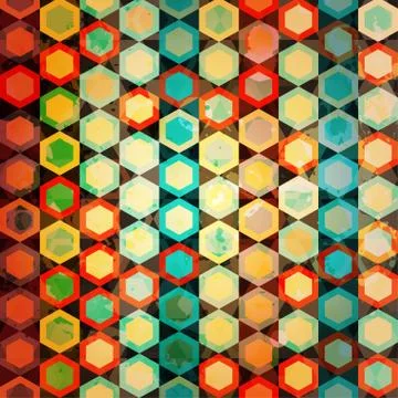 Multicolor cells seamless Illustrazione stock