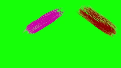 Multicolor chaotic paint brush strokes fill the screen Stock Footage 112015891