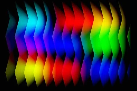 Multicolor Chevron Grid Illustration