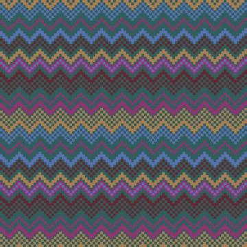 Multicolor Chevron Knitting Grid seamless pattern design Stock Illustration