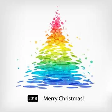 Multicolor Christmas tree Stock Illustration