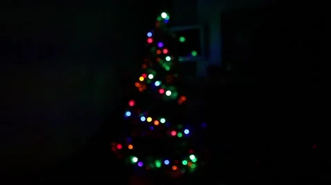 Multicolor christmas tree lights Stock Footage 45280233