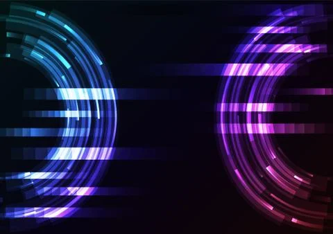 Multicolor circle digital abstract pixel background Illustrazione stock