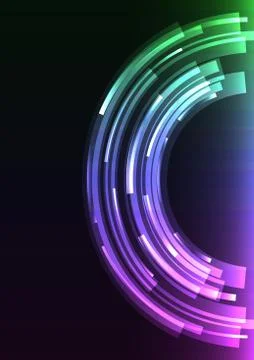 Multicolor circle digital abstract sheet background Stock Illustration