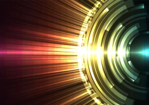 Multicolor circle digital blast abstract sheet background Stock Illustration