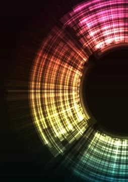 Multicolor circle digital blast abstract sheet background Stock Illustration