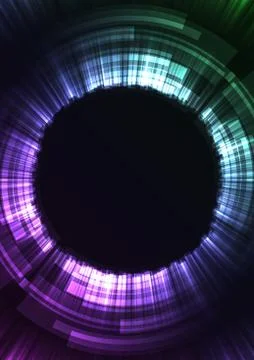 Multicolor circle digital blast abstract sheet background Stock Illustration