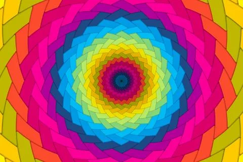 Multicolor circle parquet texture background 3D illustration Stock Illustration