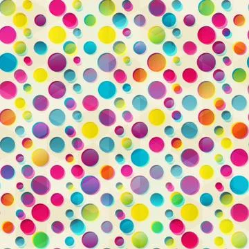 Multicolor circle seamless pattern 库存插图