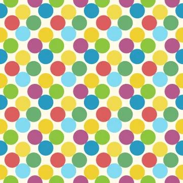Multicolor circles seamless pattern Stock Illustration