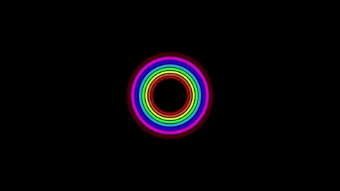 Multicolor clean rings animation. Abstract background. Loop animation on a .. Stock Footage 331794300
