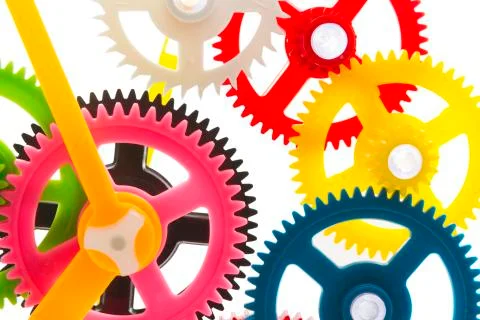 Multicolor clockwork Stock Photos