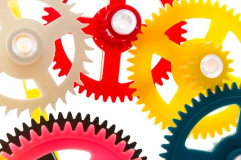 Multicolor clockwork Stock Photos