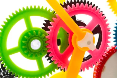 Multicolor clockwork Stock Photos
