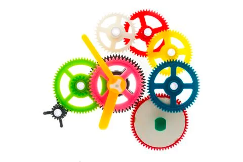 Multicolor clockwork Stock Photos
