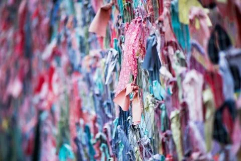 Multicolor cloth scraps Foto stock