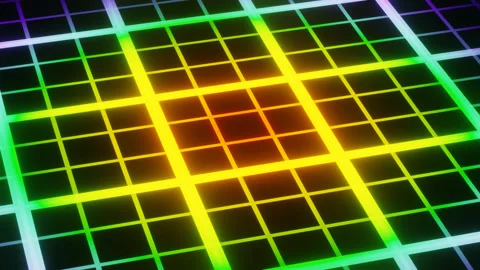 Multicolor Colored Grid Background Loop Animation in 4K Video stock 242917704