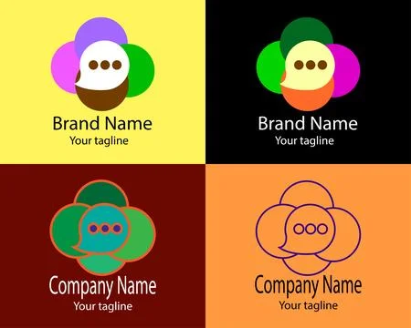 Multicolor communication logo design Stock Illustration