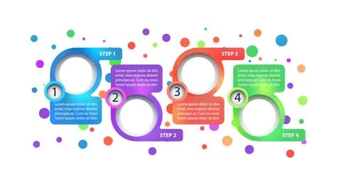 Multicolor company vector infographic template Stockillustratie