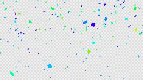 Multicolor Confetti Explosion festive overlay animation Alpha channel. 3D C.. Stock Footage 262766309