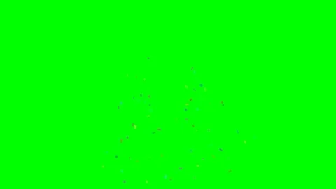 Multicolor confetti explosion isolated on a bright green chroma key backgroun Stock Footage 340266707