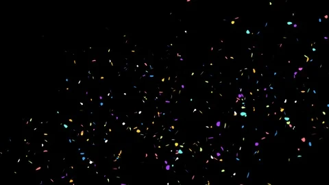 Multicolor Confetti Explosions With Alpha Channel Stock Footage 108631116