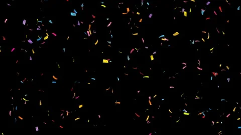 Multicolor Confetti Falling Loop Animation With Alpha Channel Stock Footage 109192112