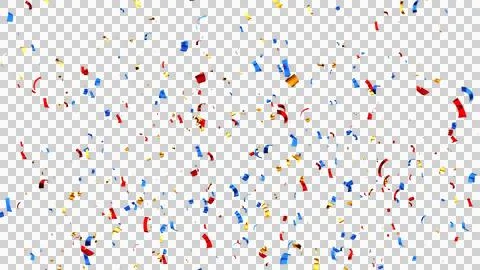 Multicolor confetti isolated on transparent background. png Stock Illustration