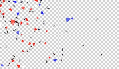 Multicolor Confetti Particles Falling , Confetti Explosions. Stock Illustration