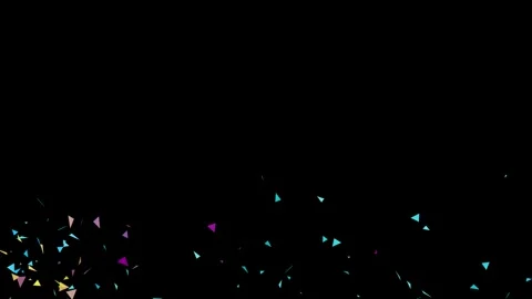Multicolor Confetti Particles Falling Over black Background Stock Footage 241570006