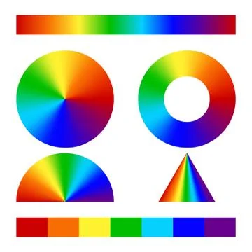 Multicolor conical gradient Stock Illustration